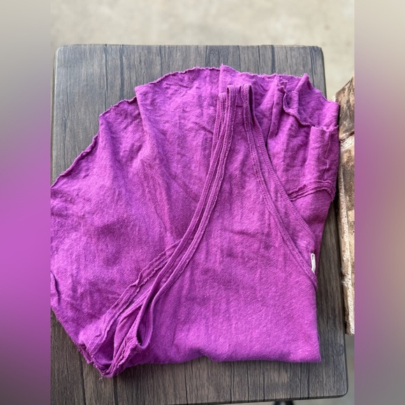 We The Free Free People Rosie drop waist tank Vibrant Purple V-Neck Size Large - Picture 16 of 16